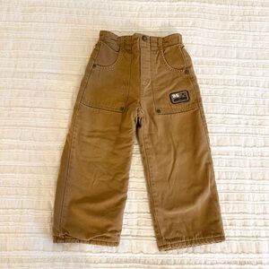 OshKosh B’gosh Toddler Boys Lined Pants Brown Workwear Style Size 24 Months 2T